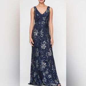 Alex Evenings Formal Long Sequin Prom Dress NWOT Size 8